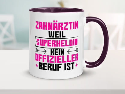 Superheldin Zahnärztin | Zahnmedizin Beruf Geschenkidee Arbeit Kollegen Büro