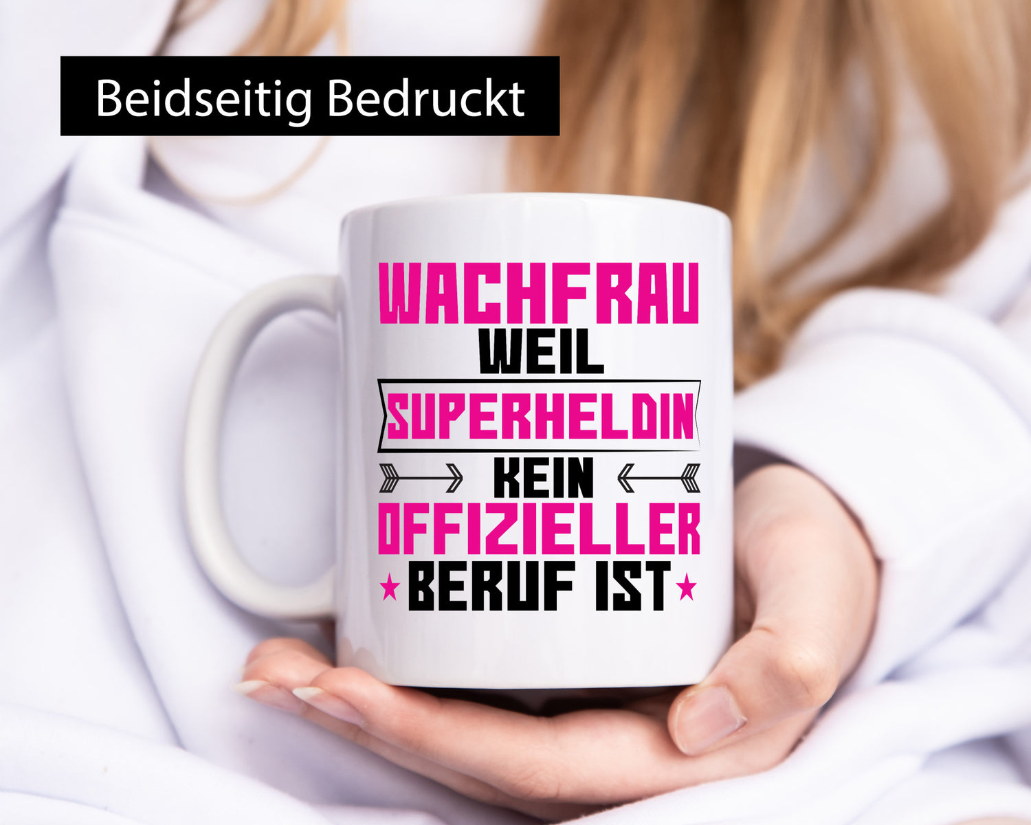 Superheldin Wachfrau | Wachpersonal Nachtwächter lustig Humor Geschenkidee