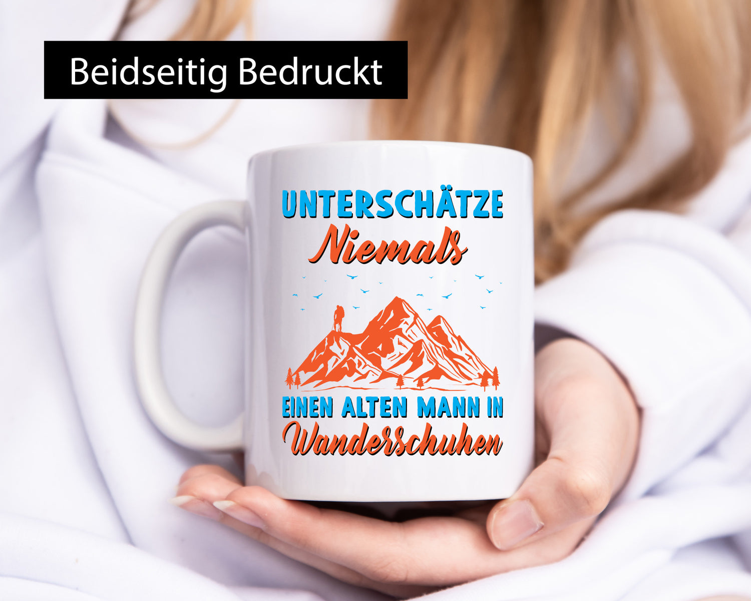 Alter Mann in Wanderschuhen | Berge Mensch Geschenkidee Humor Tasse