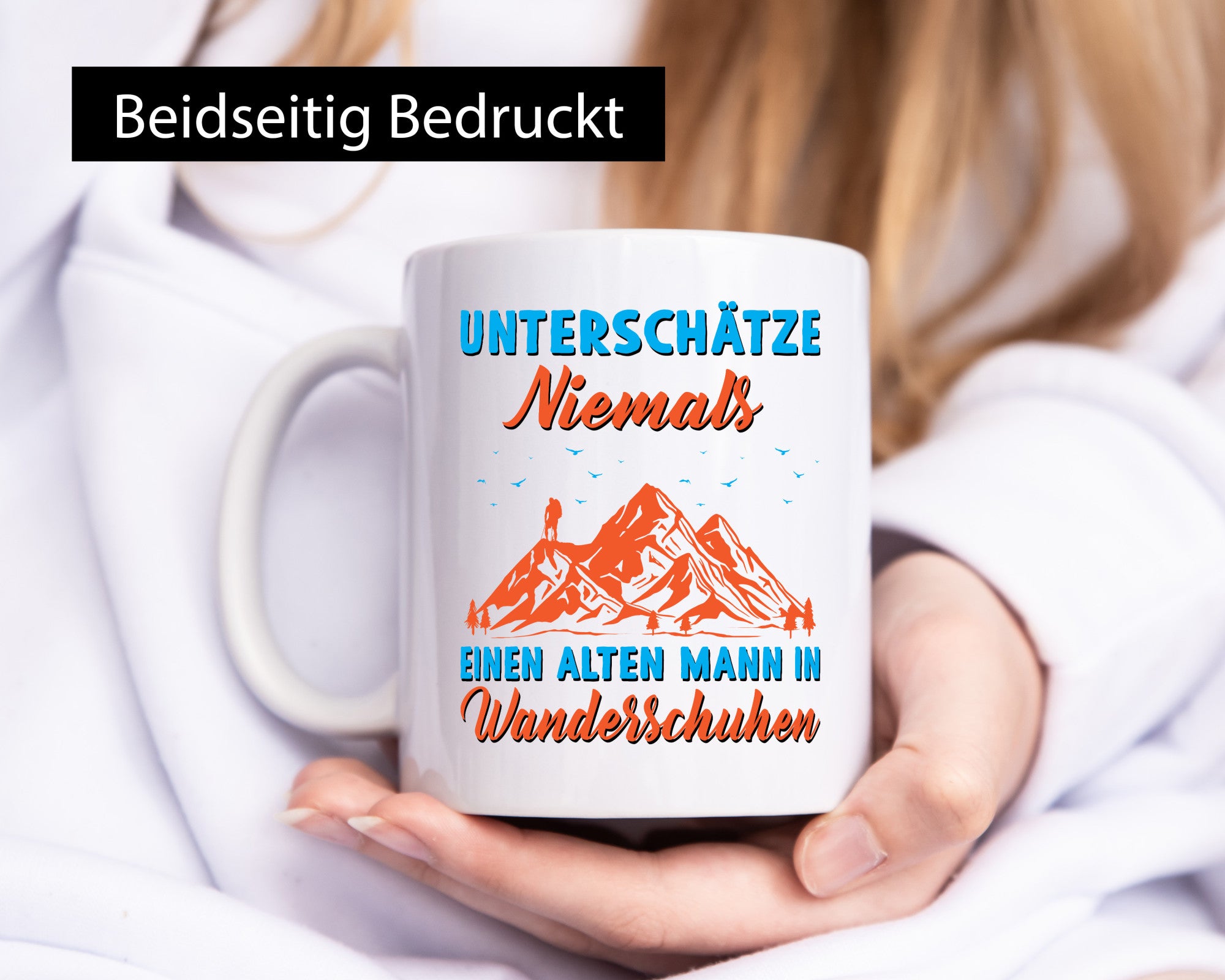 Alter Mann in Wanderschuhen | Berge Mensch Geschenkidee Humor Tasse