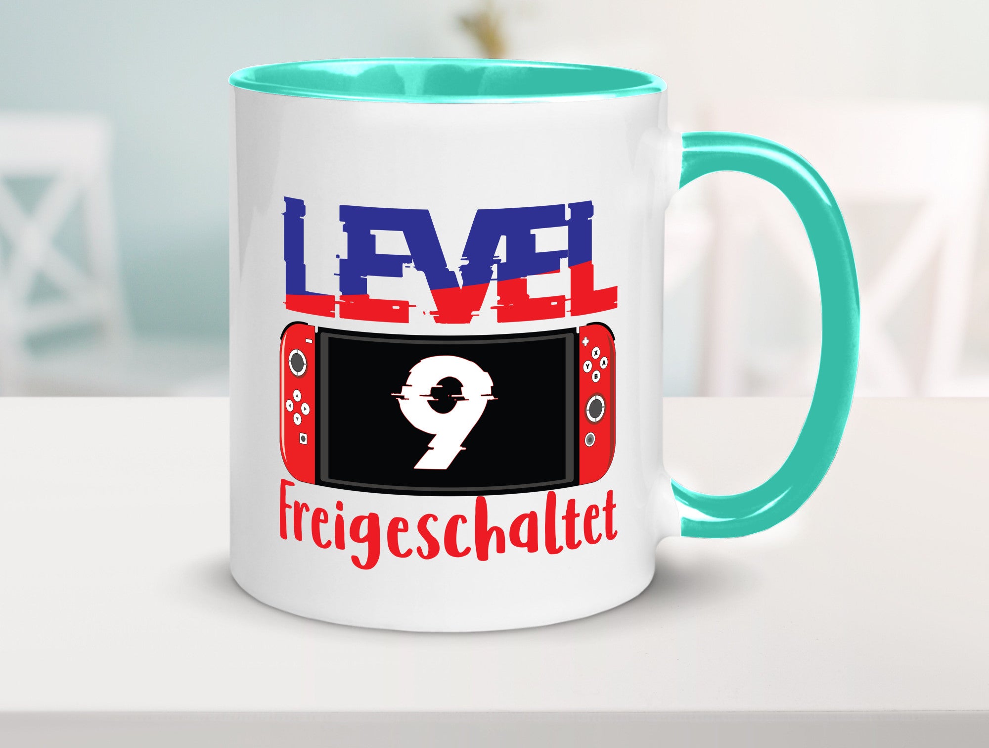 Level 9 Freigeschaltet | 9. Geburtstag Zocker Gamer Humor Geschenkidee Tasse