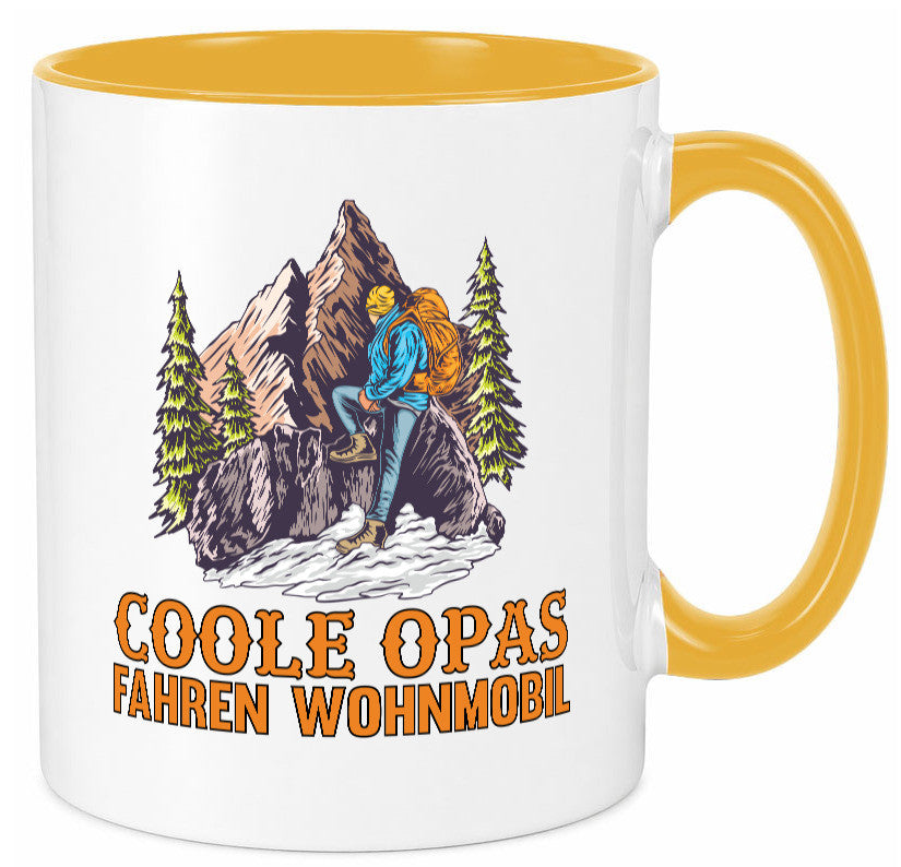 Coole Opas fahren Wohnmobil | Opa Wanderer Berge Humor Familie Geschenkidee Tasse