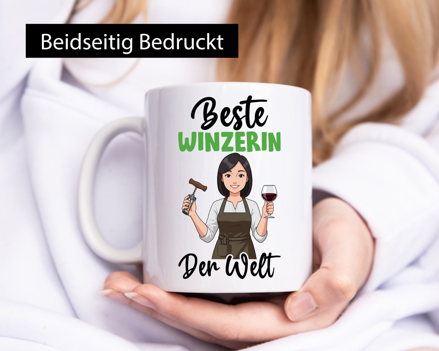 Beste Winzerin | Weinbauer Wein v2 Humor Geschenkidee Tasse