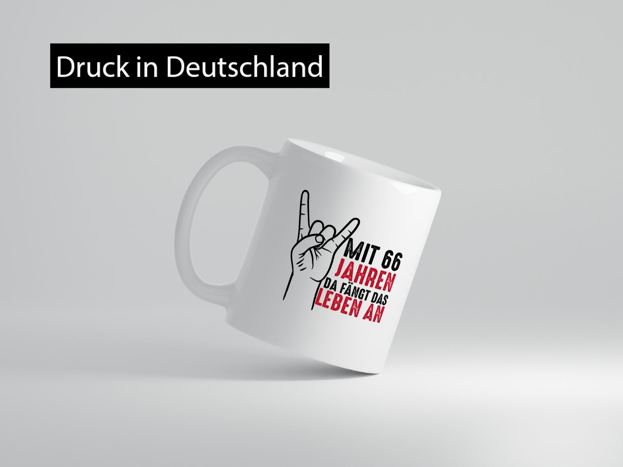66. Geburtstag | mit 66 fängt das leben an. Jahre Geschenkidee Humor Tasse