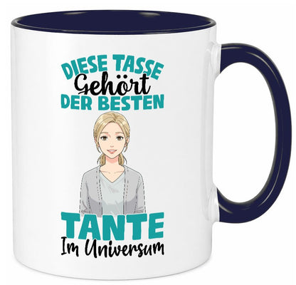 Im Universum: Tante | Nichte Schwester Familie lustig Geschenkidee Geschenk Tasse