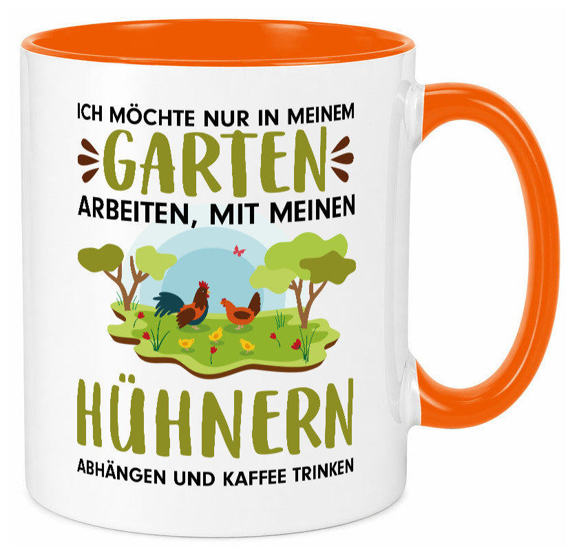 Garten Hühner | Gartenarbeit Tasse Bauernhof Spruch lustiger Geschenk Arbeit