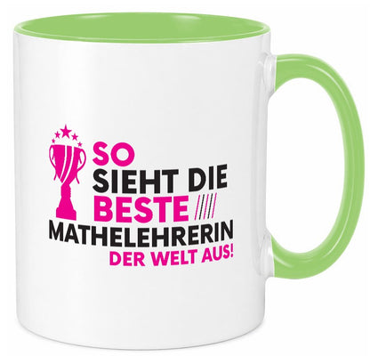 Die Weltbeste Mathelehrerin | Lehrer Mathe Geschenk Humor Geschenkidee lustiger Tasse