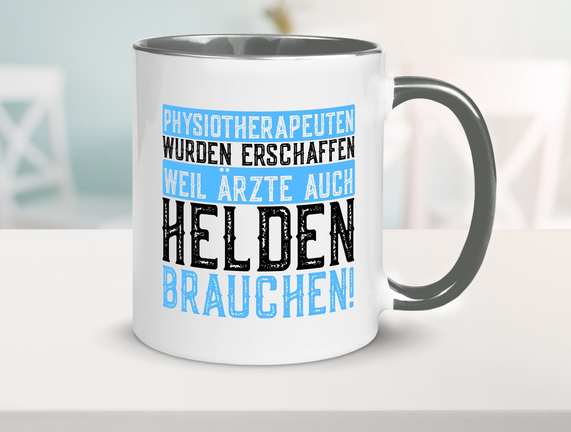 Physiotherapeut | Helden Therapeutin lustiger Spruch Humor Geschenkidee Tasse