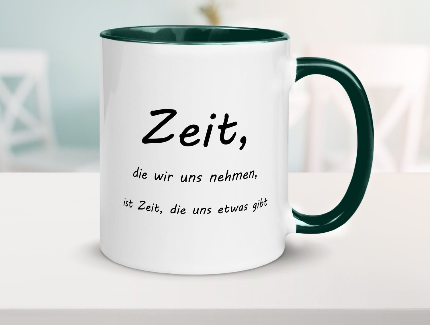 Zeit die wir uns nehmen ist etwas gibt Humor Geschenkidee Tasse