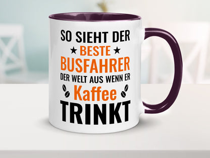 Kaffee trinkt: Busfahrer | Berufsfahrer Fahrer Geschenk Arbeit Kollegen Büro