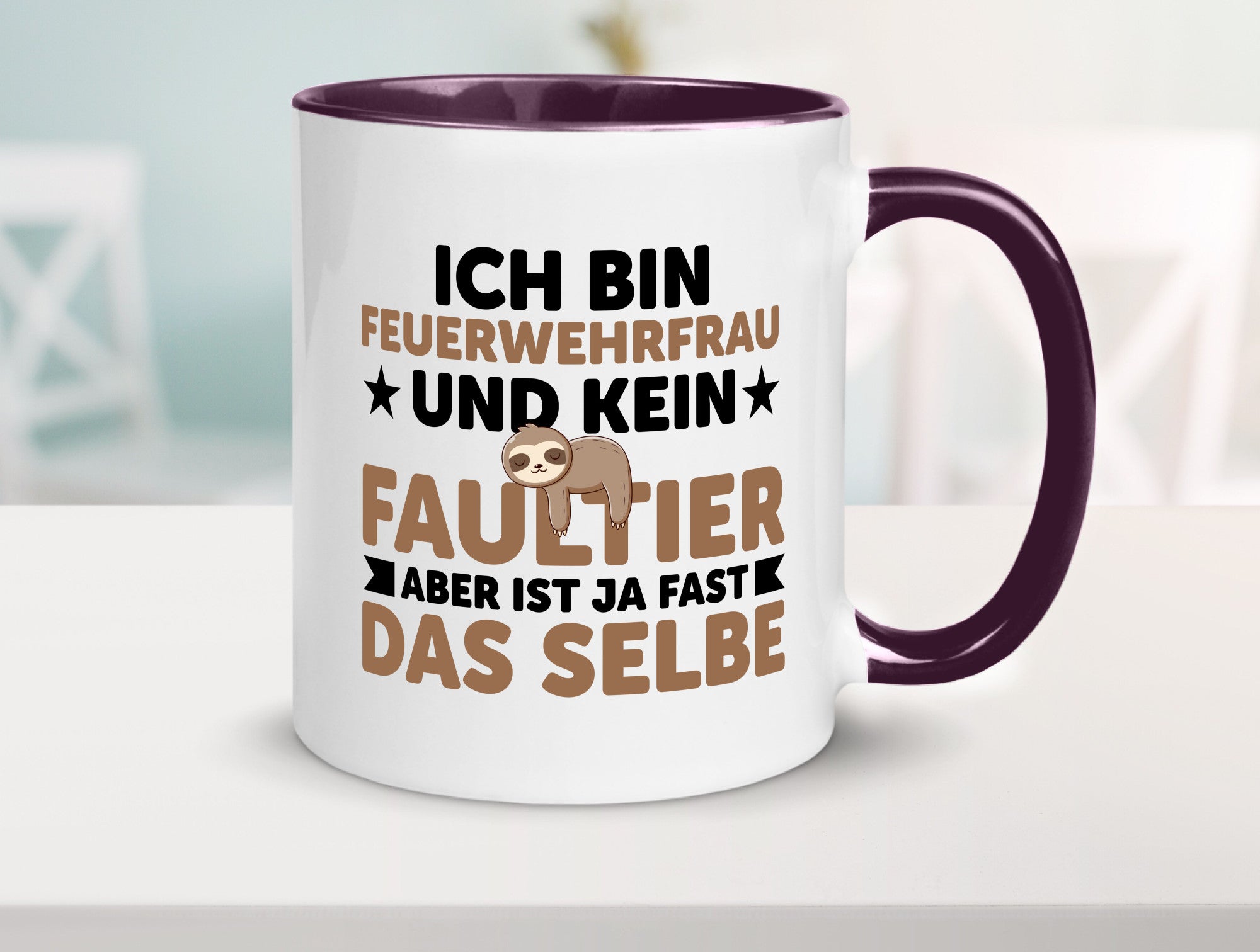 Ich bin kein Faultier: Feuerwehrfrau | Feuerwehr lustiger Spruch Geschenk
