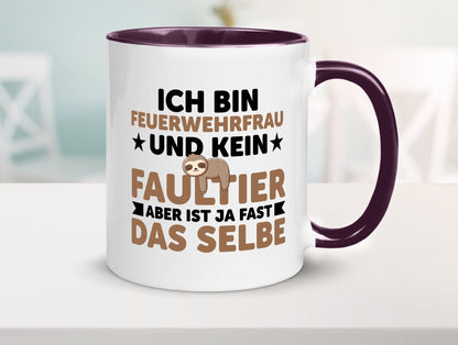 Ich bin kein Faultier: Feuerwehrfrau | Feuerwehr lustiger Spruch Geschenk