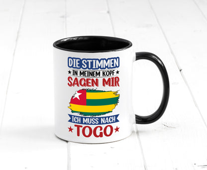Togo | Urlaub Stimmen in meinem Kopf Traumland Humor Geschenkidee Tasse