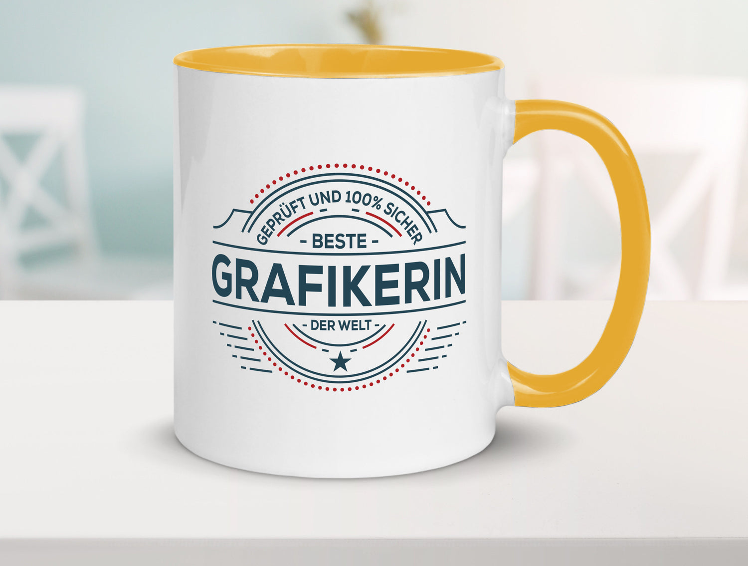 Geprüft und sicher: Grafikerin | Grafik Design Humor Geschenkidee Tasse