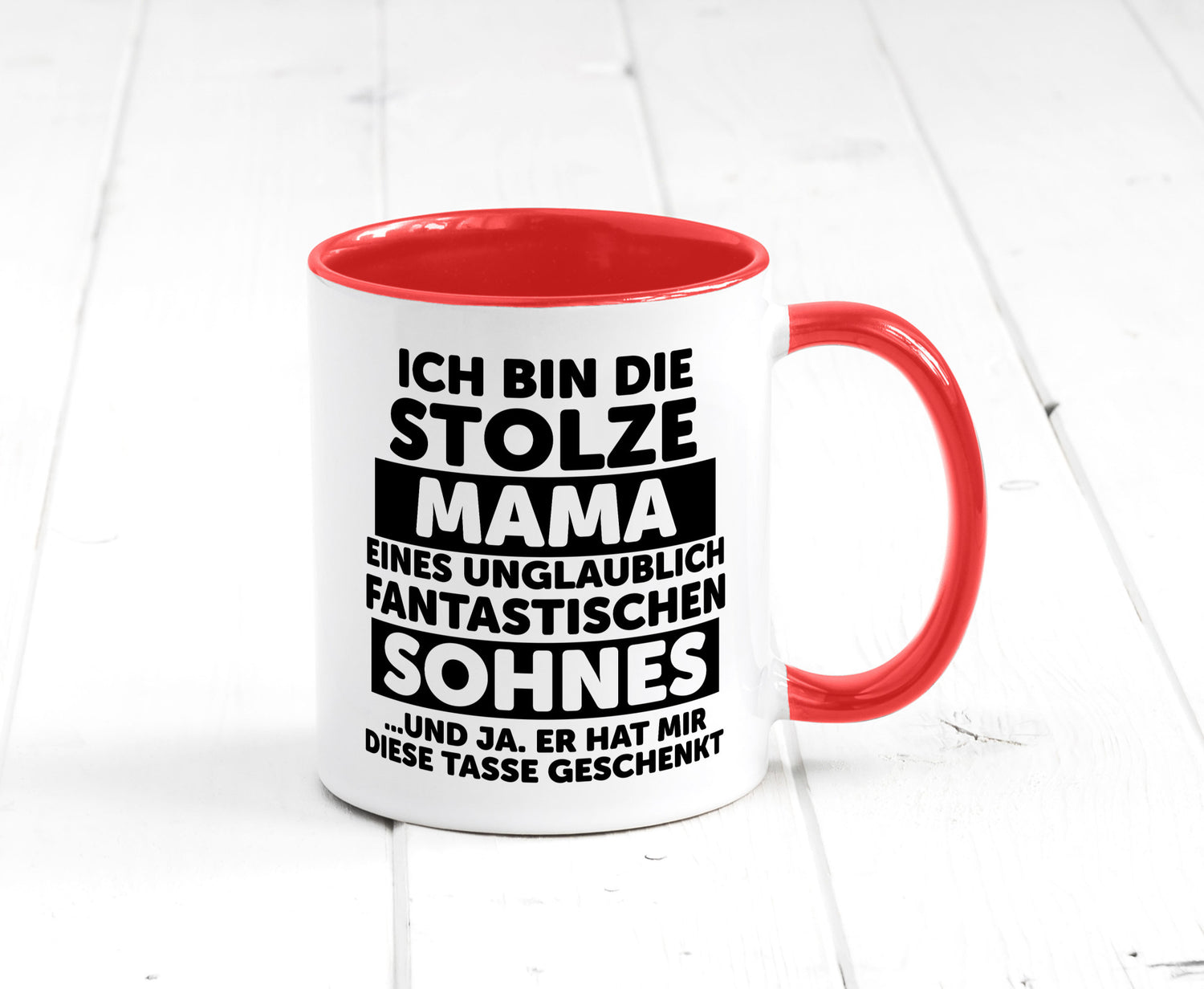 Stolze Mama | Fantastischer Sohn Beste Humor Familie Geschenkidee Tasse