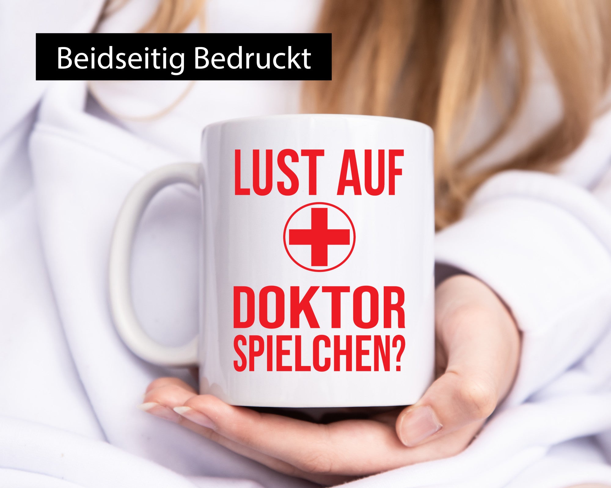 Doktorspielchen | Kreis Kreuz Humor Geschenkidee Tasse