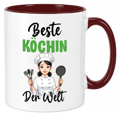 Beste Köchin | Chefköchin Chefkoch v2 lustig Arbeit Kollegen Büro Geschenk Tasse