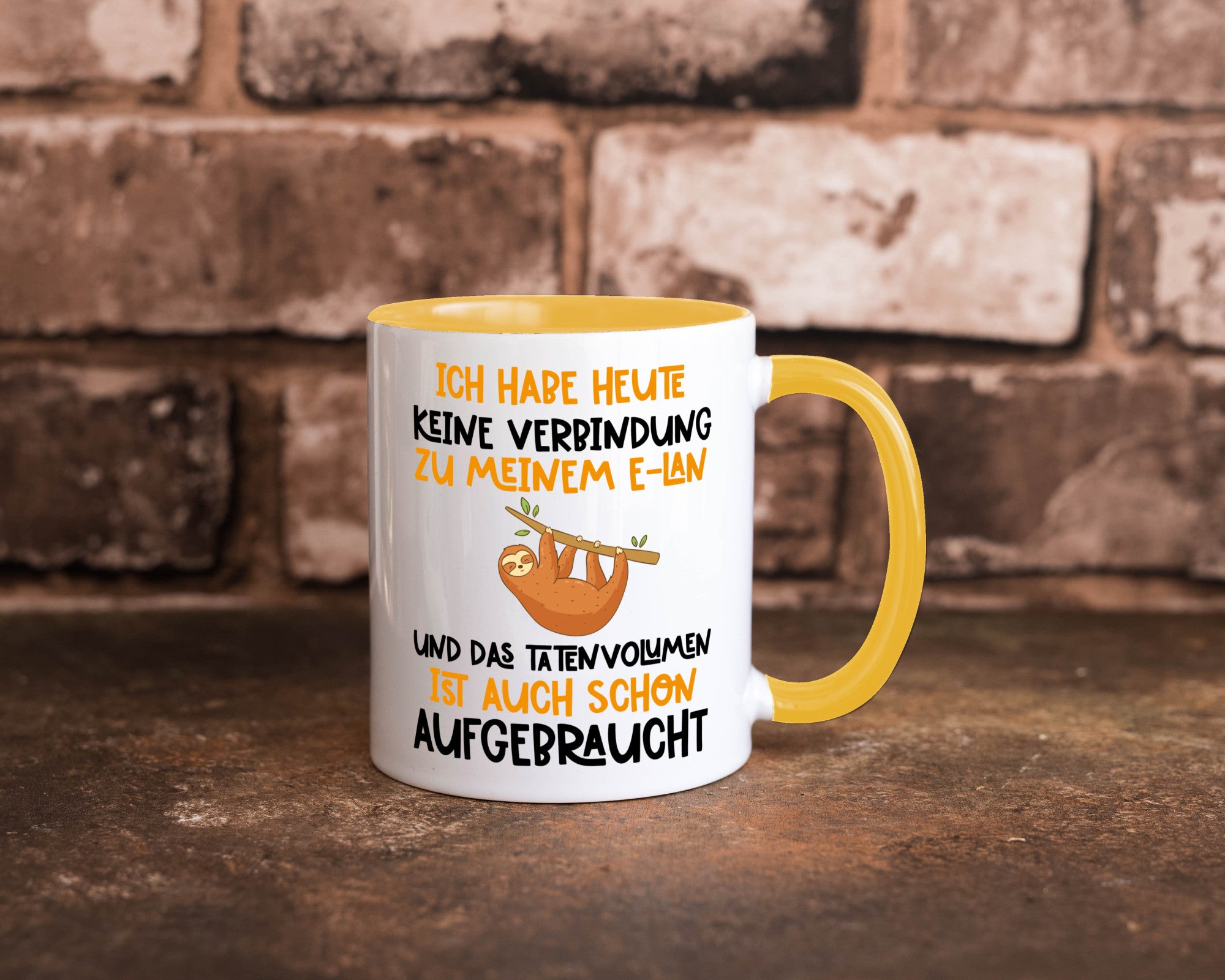 Tatenvolumen aufgebraucht | Spruch Humor Faultier Tierliebhaber Geschenkidee