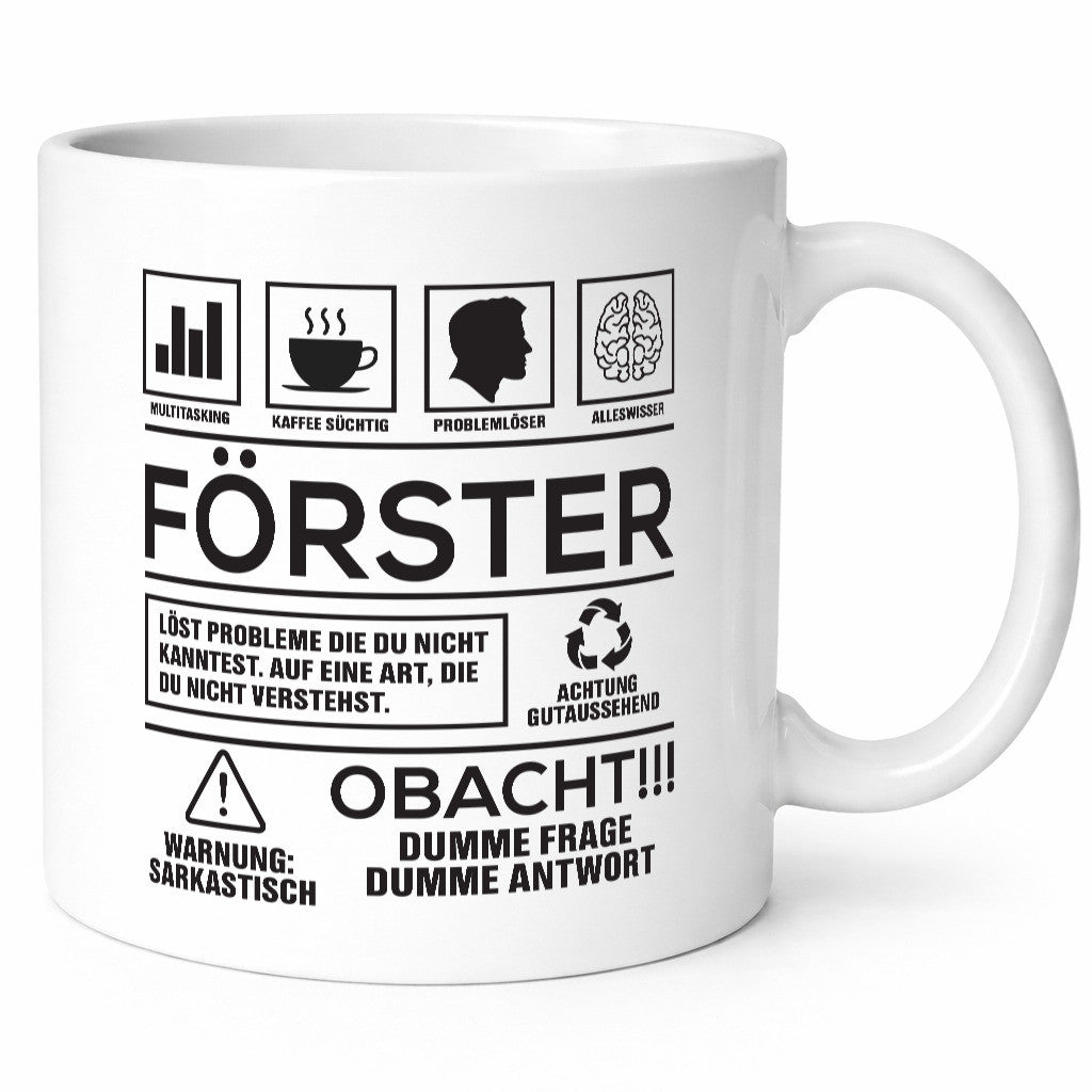 Achtung Probleme Förster | Forst Arbeit lustiger Spruch Geschenk Kollegen Büro