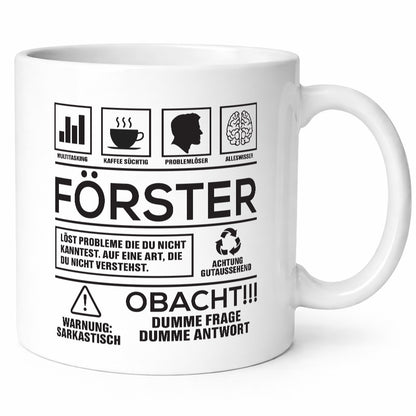 Achtung Probleme Förster | Forst Arbeit lustiger Spruch Geschenk Kollegen Büro