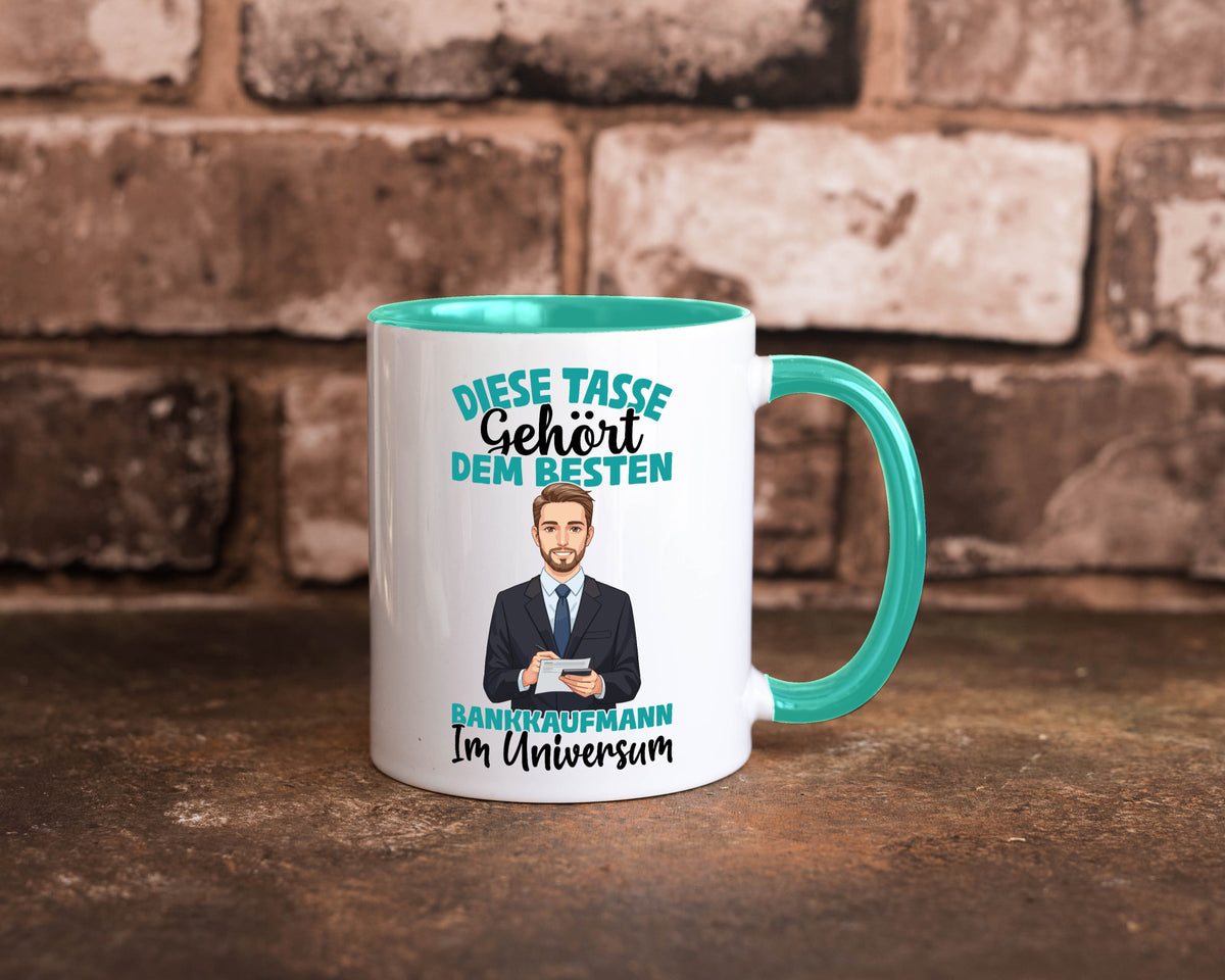 Im Universum: Bankkaufmann | Kaufmann Bank Kaufleute Geschenkidee Humor Tasse