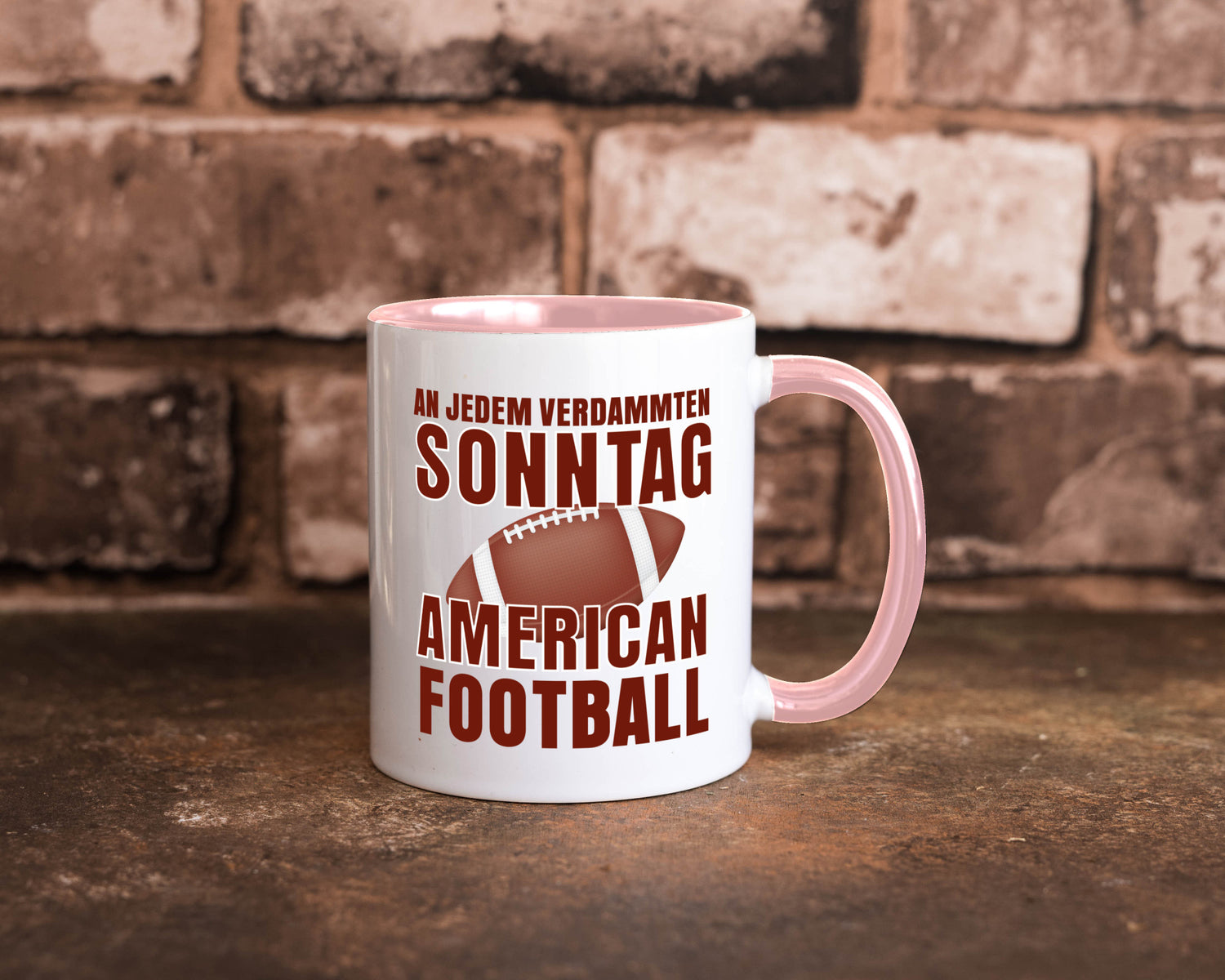 American Football | Sportfan Motiv jeden Sonntag Humor Geschenkidee Tasse