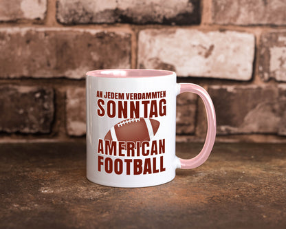 American Football | Sportfan Motiv jeden Sonntag Humor Geschenkidee Tasse