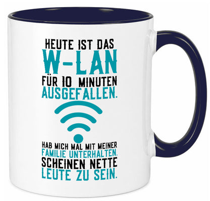 10 Minuten W-Lan Ausfall | Nerd Computer PC Gamer lustig Humor Geschenkidee Tasse
