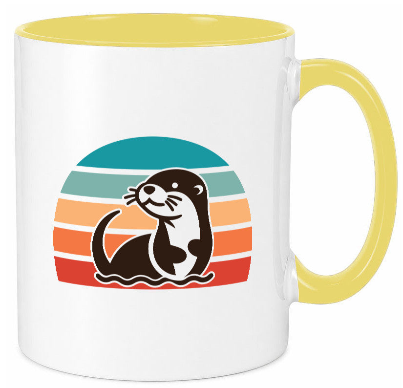 See Otter | Sunset Retro Vintage Natur lustiger Spruch Geschenk Humor Tasse