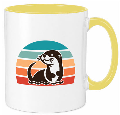 See Otter | Sunset Retro Vintage Natur lustiger Spruch Geschenk Humor Tasse