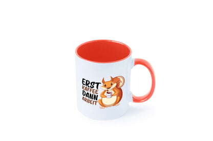 Erst Kaffee dann Arbeit | Büro Eichhörnchen Kaffeefreund Humor Kollegen