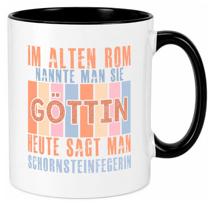 Heute sagt man: Schornsteinfegerin | Kaminkehrer Geschenkidee Humor Tasse