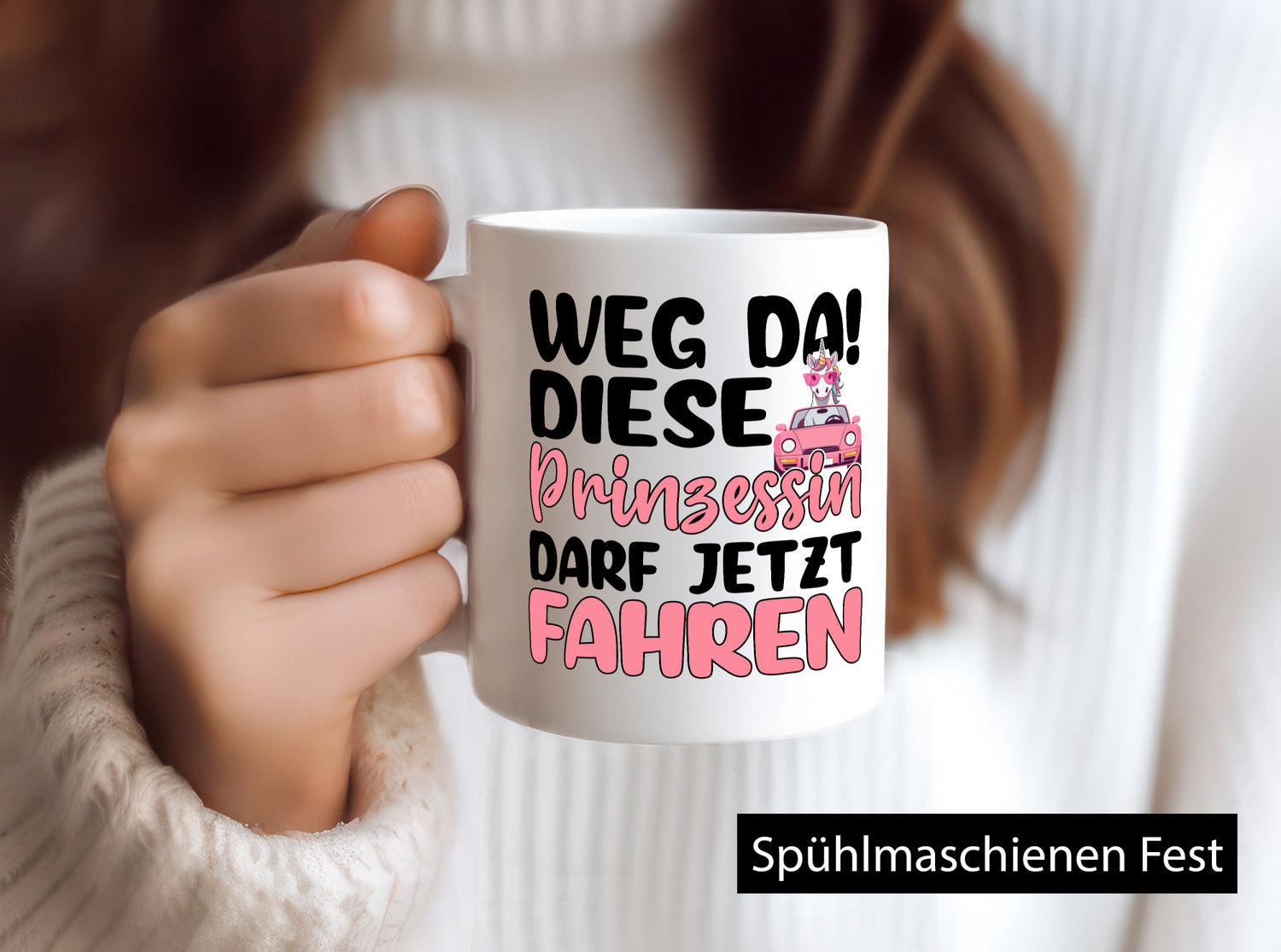 Prinzessin darf jetzt Fahren | Führerschein Einhorn lustiger Spruch Geschenk