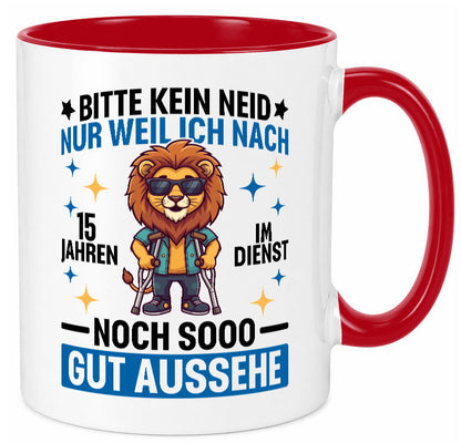 15 Jahre im Dienst | Arbeitsjubiläum Arbeit lustig Kollegen Büro Geschenk Tasse