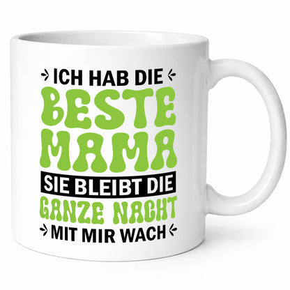 Beste Mama | Wach bleiben Filmeabend mit Humor Familie Geschenkidee Tasse
