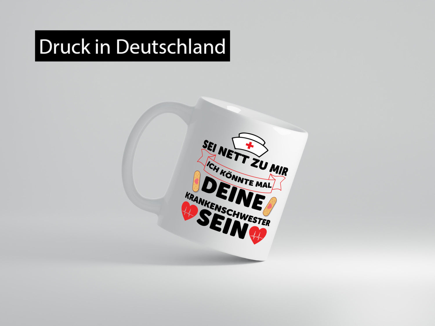 Ich könnte deine Krankenschwester sein | Pflegekraft Geschenkidee Humor Tasse