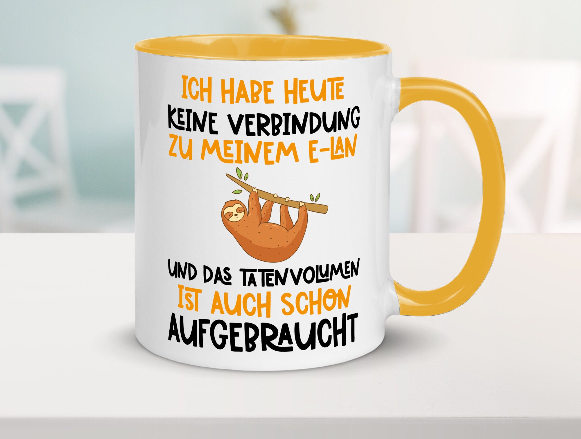 Tatenvolumen aufgebraucht | Spruch Humor Faultier Tierliebhaber Geschenkidee