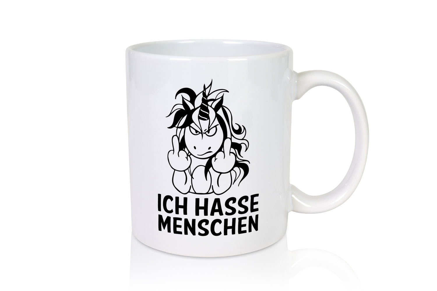 Ich hasse Menschen | Einhorn Stinkefinger lustig Humor Geschenkidee Geschenk