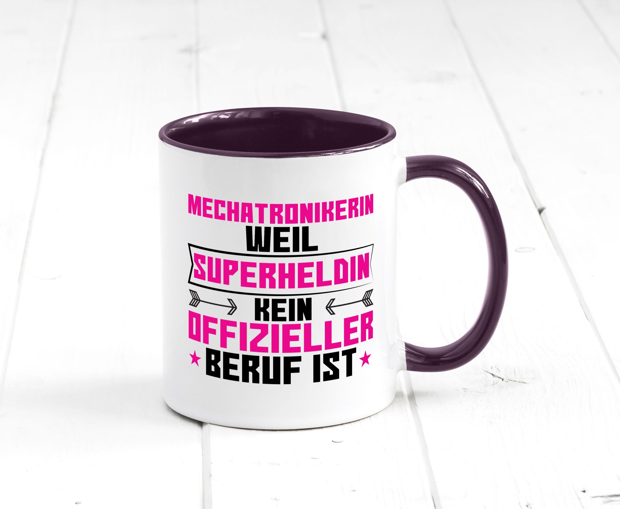 Superheldin Mechatronikerin | KFZ Werkstatt Geschenkidee Humor Tasse