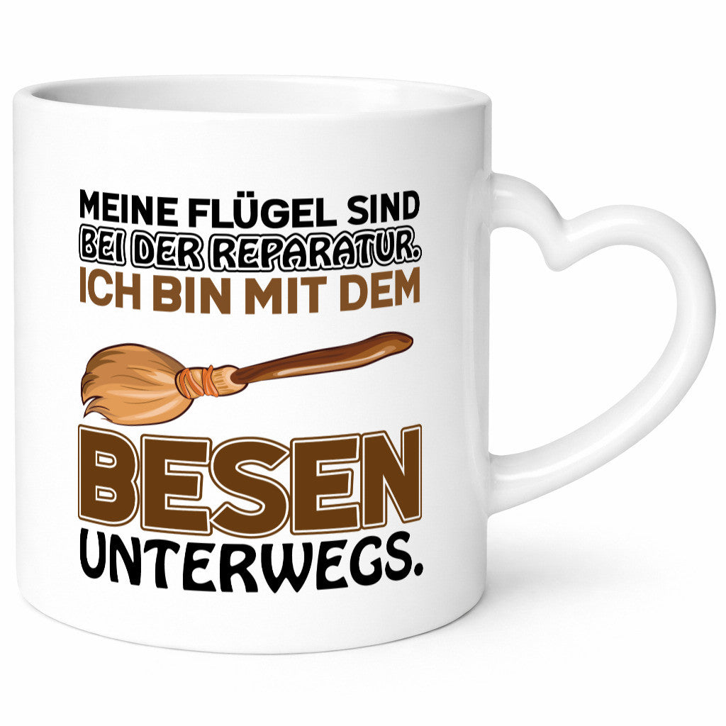 Flügel Reperatur lustig Humor Geschenkidee Geschenk Tasse