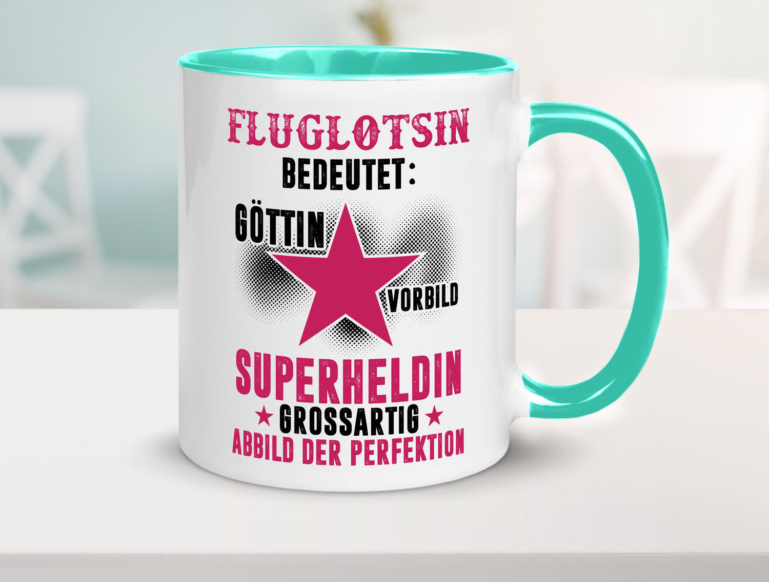 Bedeutung von Fluglotsin | Flughafen Flugverkehr Geschenkidee Humor Tasse