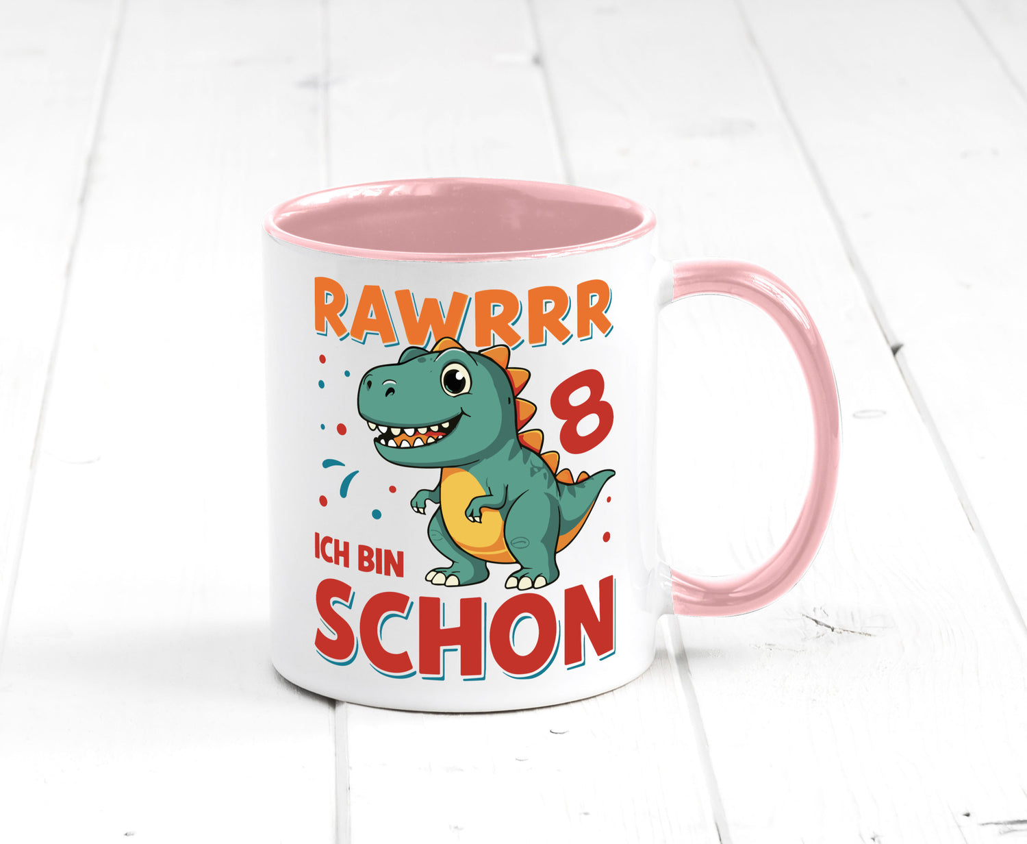 8. Geburtstag | 8 Jahre Raw ich bin schon T-Rex Geschenk Geschenkidee lustiger