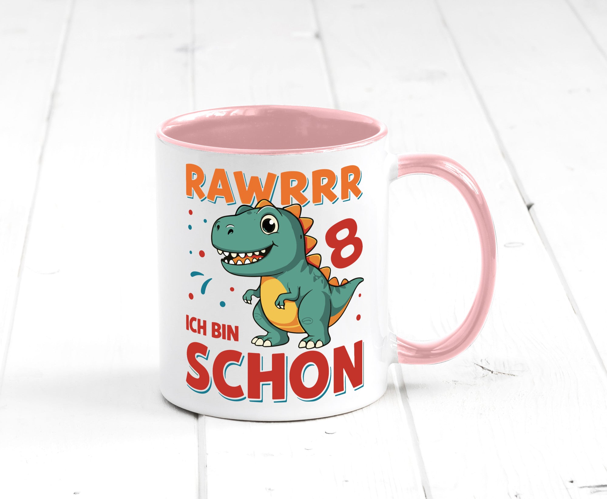 8. Geburtstag | 8 Jahre Raw ich bin schon T-Rex Geschenk Geschenkidee lustiger
