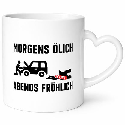 Morgens ölich abends fröhlich | Mechaniker Werkstatt Geschenk Humor