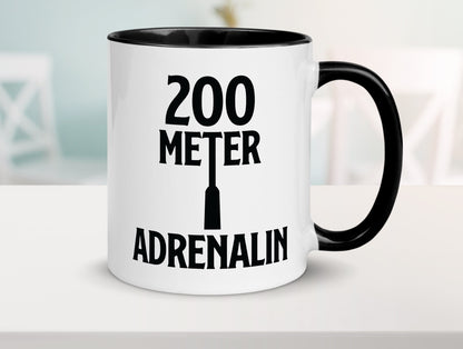 200 Meter Adrenalin v2 lustig Humor Geschenkidee Geschenk Tasse