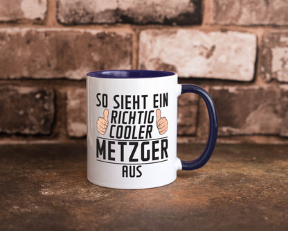 Richtig Cooler Metzger | Fleischer Metzgerei Geschenk Humor Geschenkidee Tasse