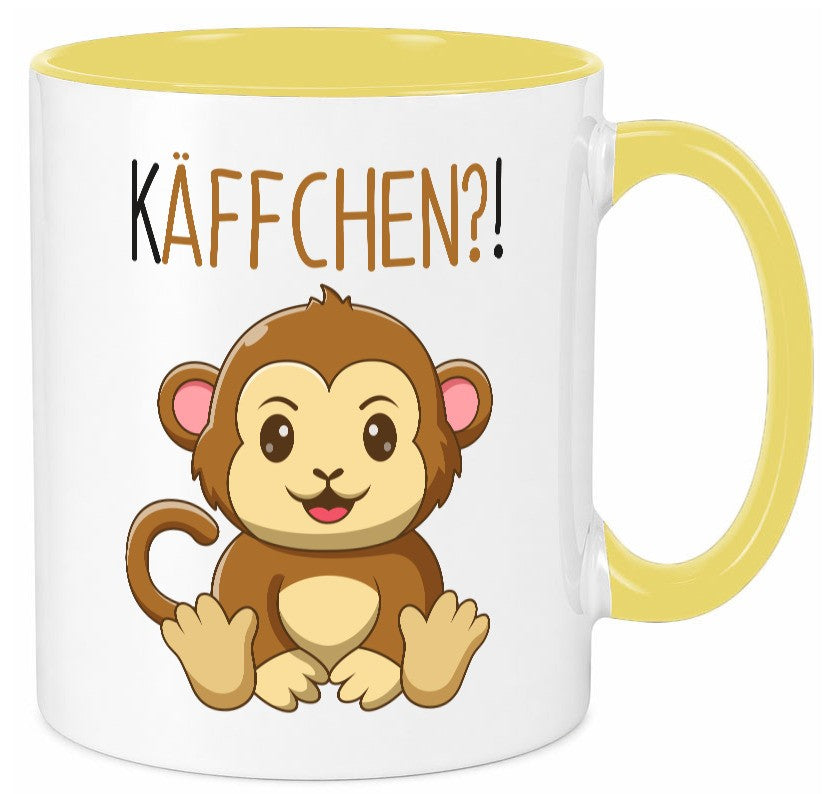 Käffchen? | süßer Affe Frauen Becher niedlich Humor Geschenkidee Tasse