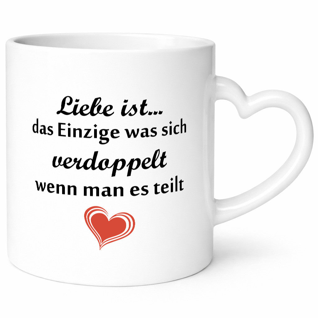 Liebe ist das einzigste was sich Verdoppelt | Paar lustiger Spruch Geschenk