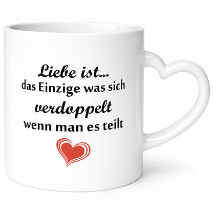 Liebe ist das einzigste was sich Verdoppelt | Paar lustiger Spruch Geschenk