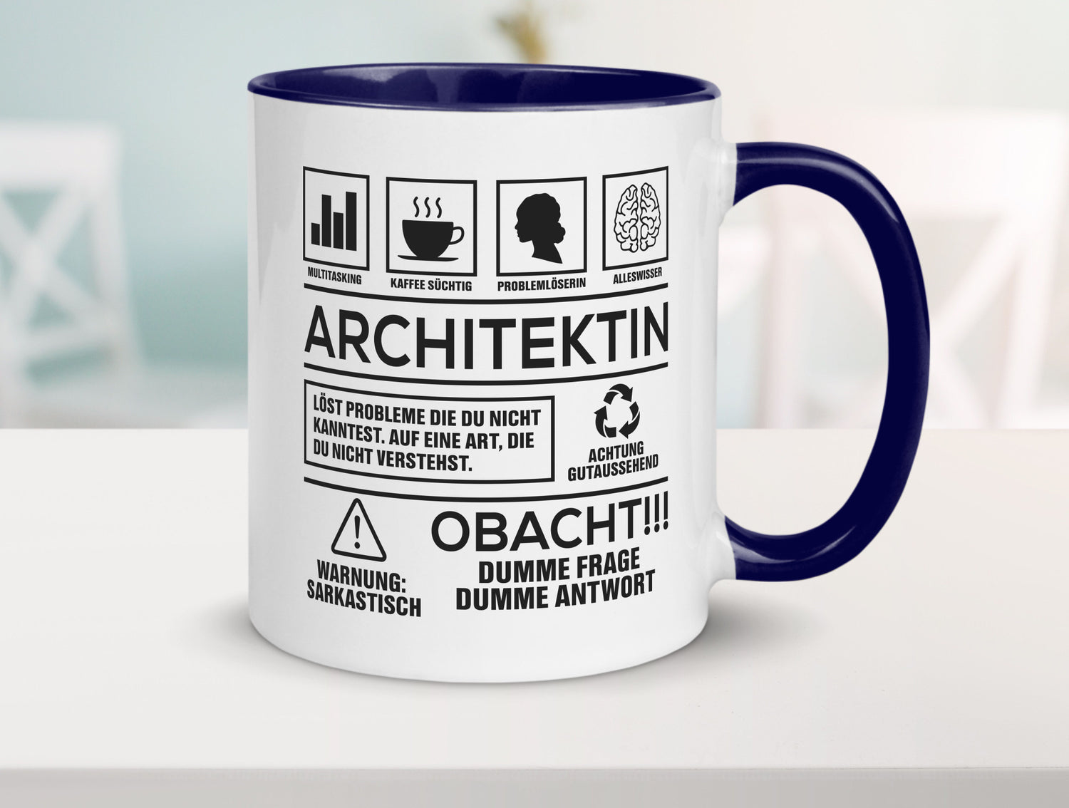 Achtung Probleme Architektin | Architektur Büro lustig Arbeit Kollegen Geschenk